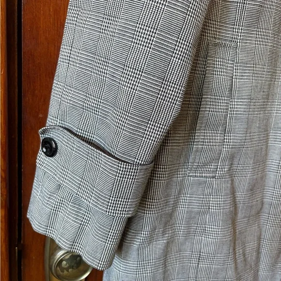 Calvin Klein Plaid Trench Coat - Picture 4 of 8